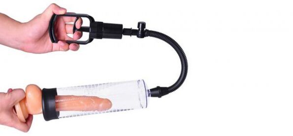 Increase a penis using an vacuum pump