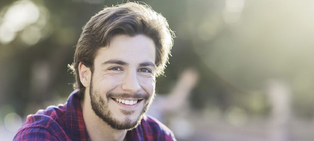 satisfied man who enlarged his penis with a nozzle
